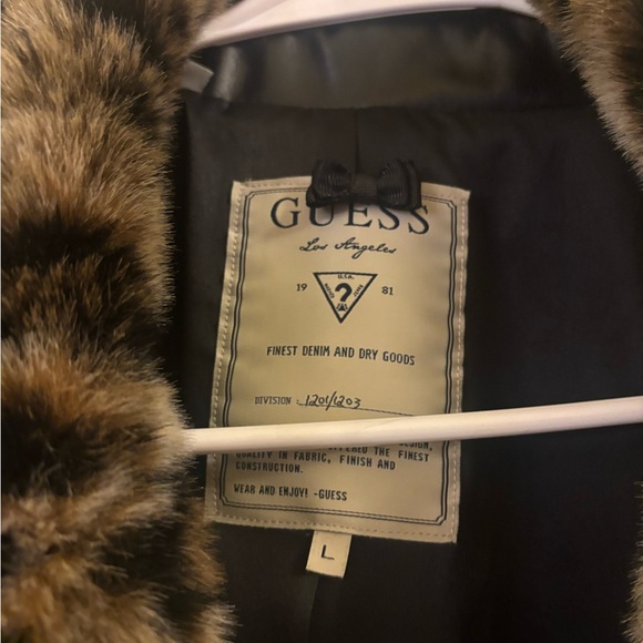 Guess Animal Print Faux Fur Jacket - READ DESCRIPTION - Picture 3 of 6